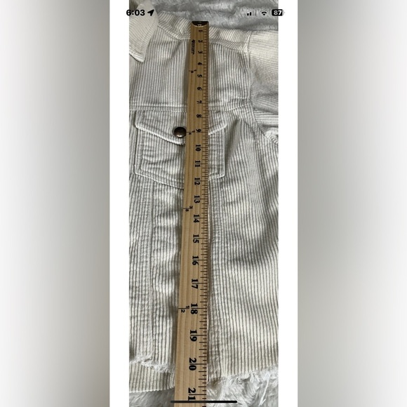 POL  Women's Size Small  Corduroy Jacket Button Front Frayed Cut Hem - Picture 8 of 11